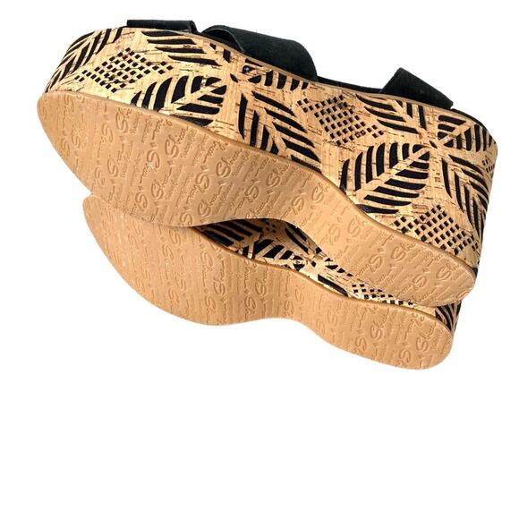 Sbicca Staycation Black Suede Ankle Lace Up Platform Wedge Sandal size 10 - Picture 7 of 11